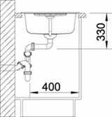 Blanco Zia 45 S Silgranit PuraDur II zlewozmywak granitowy 1 komora z ociekaczem,z korkiem automatycznym kolor biały 514718