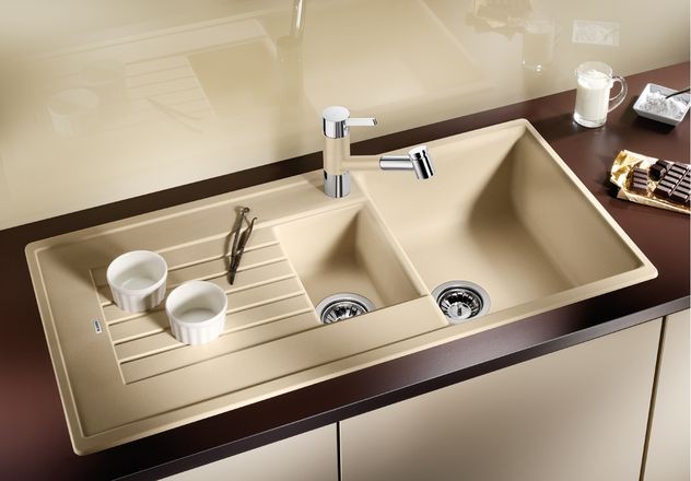 Blanco Zia 6 S Silgranit PuraDur II zlewozmywak granitowy 1,5 komory z ociekaczem kolor biały 514742