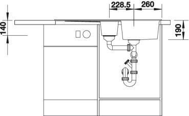 Blanco Zia 6 S Silgranit PuraDur II zlewozmywak granitowy 1,5 komory z ociekaczem kolor biały 514742