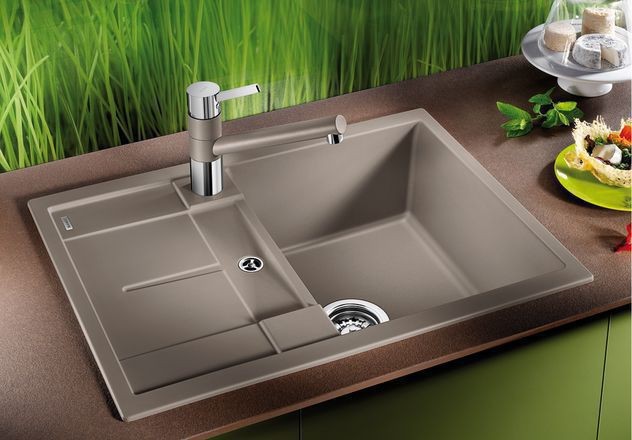 Blanco Metra 45 S Compact Silgranit PuraDur II zlewozmywak granitowy 1 komora z ociekaczem kolor biały 519565