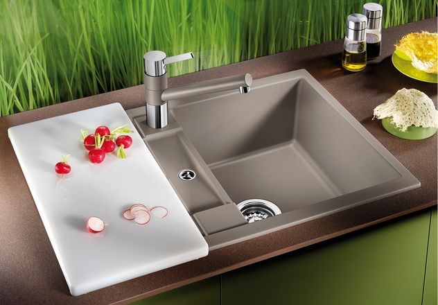 Blanco Metra 45 S Compact Silgranit PuraDur II zlewozmywak granitowy 1 komora z ociekaczem kolor biały 519565