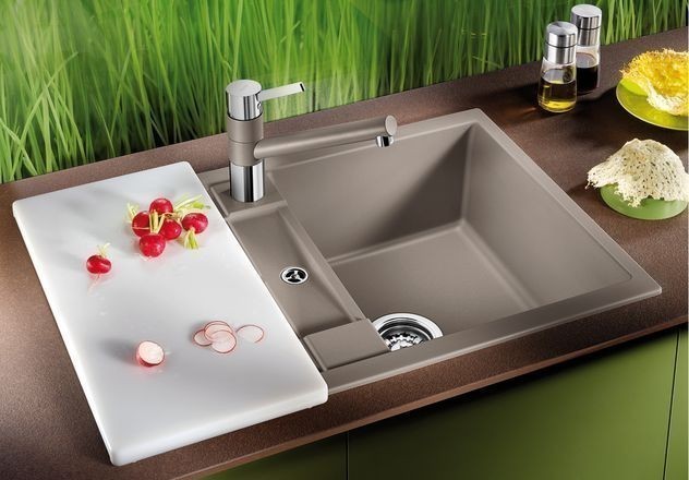 Blanco Metra 45 S Compact Silgranit PuraDur II zlewozmywak granitowy 1 komora z ociekaczem kolor kawowy 519570