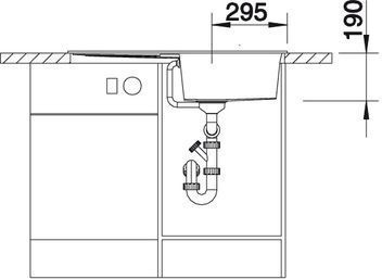 Blanco Metra 5 S Silgranit PuraDur II zlewozmywak granitowy 1 komora z ociekaczem kolor szarość skały 518872