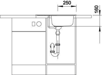 Blanco Tipo 45 S Mini zlewozmywak 1 komora z ociekaczem stal szlachetna matowa 516524