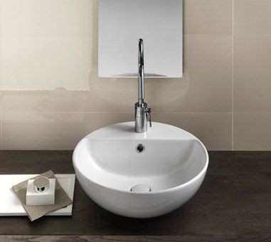 Hatria Happy Hour 03:00 umywalka stawiana na blat 47x47 biały YXSJ