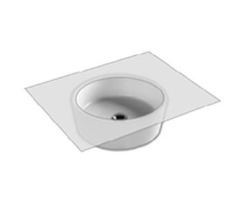 Hatria Happy Hour 07:15 umywalka podblatowa 50x38 biały YXSP