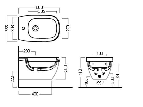 Hatria Abito bidet wiszący biały YXX7