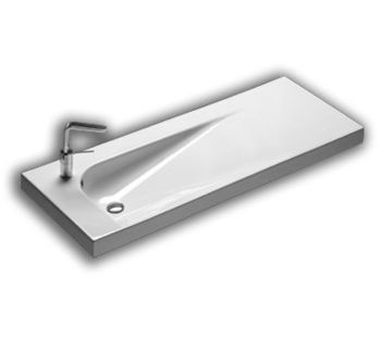Hatria Grandangolo G-130 umywalka ceramiczna 130cm z 1 otworem YXF4