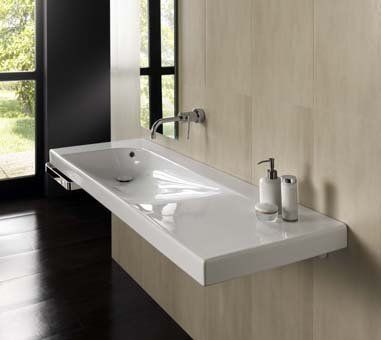 Hatria Grandangolo G-130 umywalka ceramiczna 130cm z 1 otworem YXF4