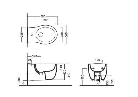 Hatria Le Fiabe bidet wiszący biały Y1A9