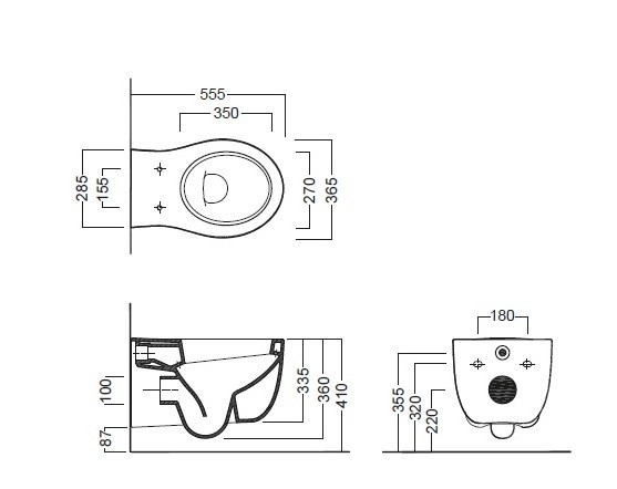 Hatria Le Fiabe muszla wisząca biały Y1AC
