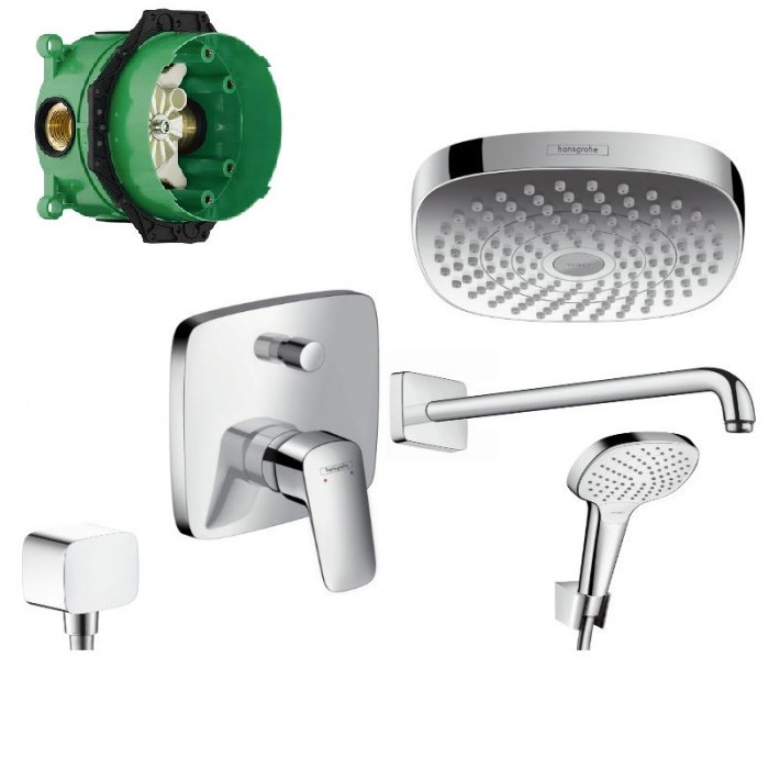 Hangrohe Logis 6w1 zestaw podtynkowy z deszczownicą kompletny LOGISzIBOX