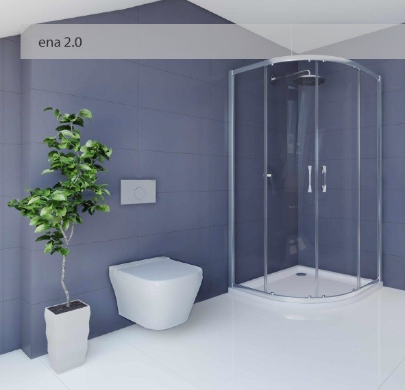 Huppe ENA 2.0 kabina półokrągła 80x80 drzwi przesuwne srebrny połysk przeźroczyste ANTI-PLAQUE 140601.069.322