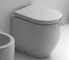 Kerasan Flo muszla stojąca 48 cm odpływ uniwersalny biały 3114