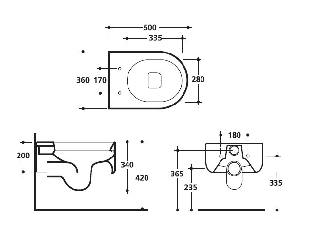 Kerasan Flo muszla wisząca biały 3115