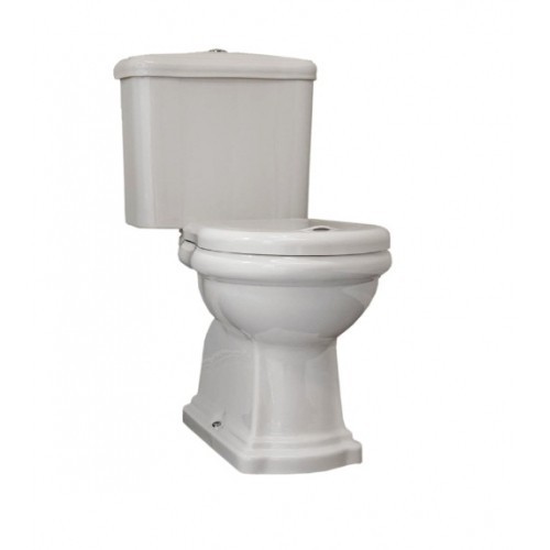 Kerasan Retro muszla stojąca do kompaktu biała odpływ pionowy 101201