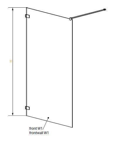 Radaway Euphoria Walk-in V ścianka 110 chrom przeźroczyste Easy Clean 383113-01-01