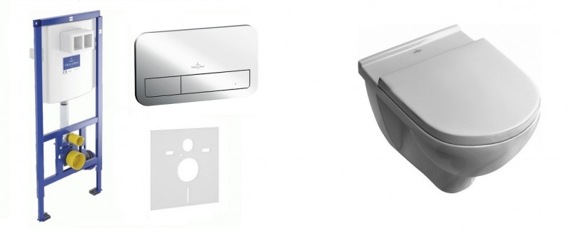 Villeroy&Boch ViConnect + O.novo - Zestaw 5w1 - kompletny stelaż + muszla + deska wolnoopadająca