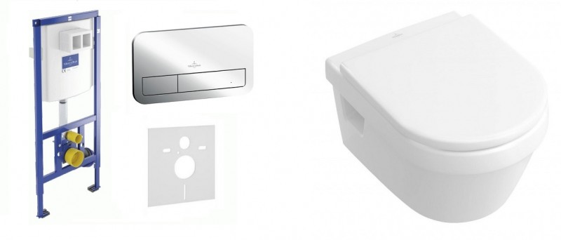 Villeroy&Boch ViConnect + Omnia - Zestaw 5w1 - kompletny stelaż + muszla + deska wolnoopadająca