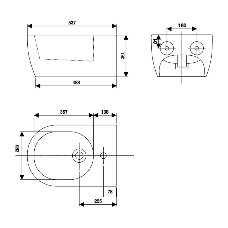 Excellent  Axel Doto bidet wiszący biały CEAX.1506.537WH