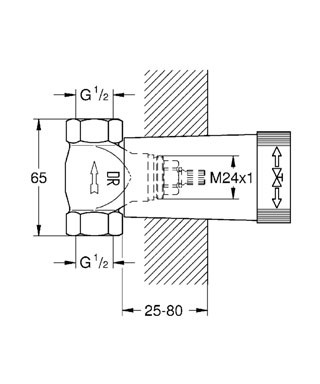 Grohe zawór podtynkowy element wewnętrzny chrom 29800000