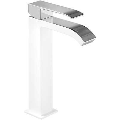 Tres Cuadro Exclusive bateria umywalkowa kaskada biały/chrom 006.610.01.BL