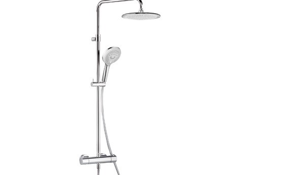 Kludi Freshline Dual Shower System zestaw prysznicowy z baterią termostatyczną z deszczownicą chrom 6709205-00