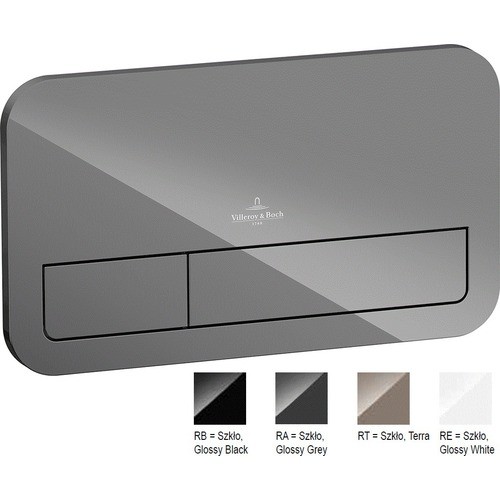 Villeroy&Boch ViConnect M200 przycisk do stelaża szkło szary połysk 922400RA