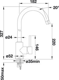 Blanco MIDA bateria zlewozmywakowa Sligranit-Look antracyt 519415