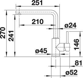 Blanco MILA bateria zlewozmywakowa chrom 519414