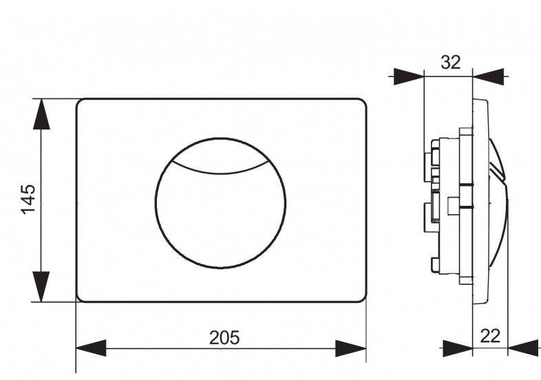 Villeroy&Boch ViConnect E100 przycisk do stelaża biały 92248568