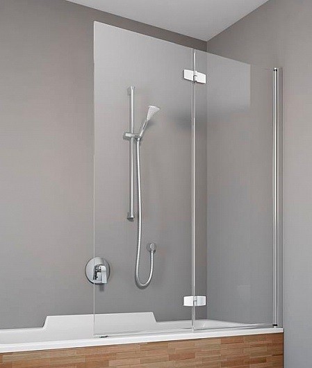 Radaway Fuenta New PND parawan nawannowy dwuczęściowy 100 cm prawy chrom przeźroczyste Easy Clean 208210-01R