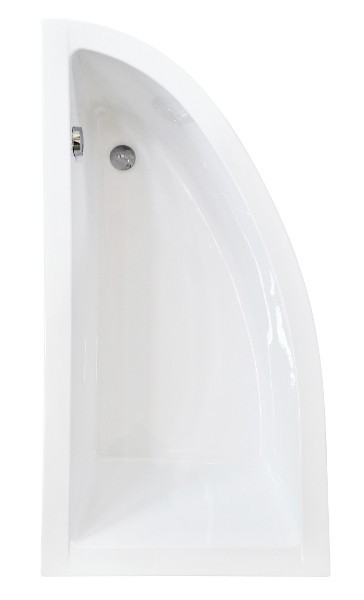BESCO Praktika wanna asymetryczna lewa 150x70 biały WAP-150-NL