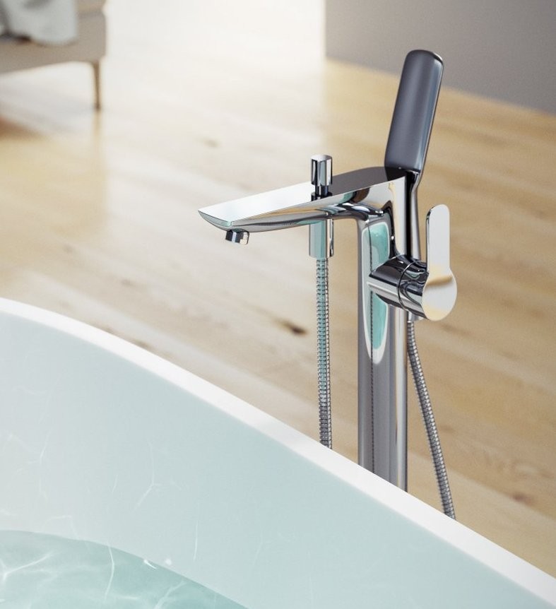 Excellent Oxalia bateria wannowa wolnostojąca podłogowa chrom AREX.9055CR