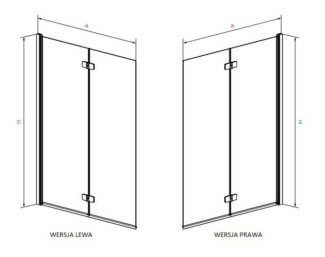 Radaway Fuenta New PND parawan nawannowy dwuczęściowy 120 cm lewy chrom przeźroczyste Easy Clean 208212-01L