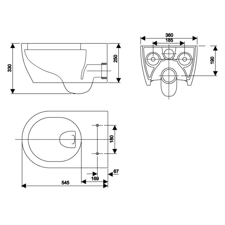 Excellent Axel Doto Pure Rim muszla wisząca + deska wolnoopadająca slim biały CEAX.1404.545.WH