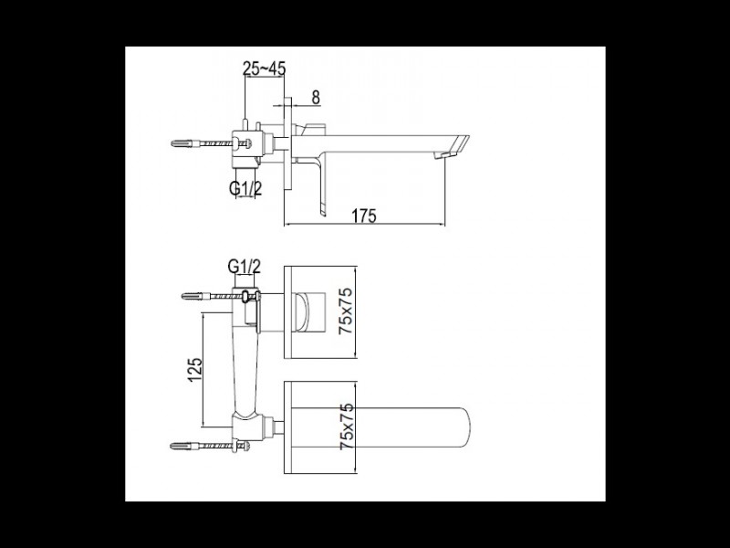 Kohlman Foxal bateria umywalkowa podtynkowa chrom QW180F