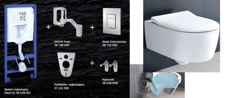 Grohe + Villeroy&Boch Avento Directflush - Zestaw 7w1 - kompletny stelaż + muszla + deska wolnoopadająca slim