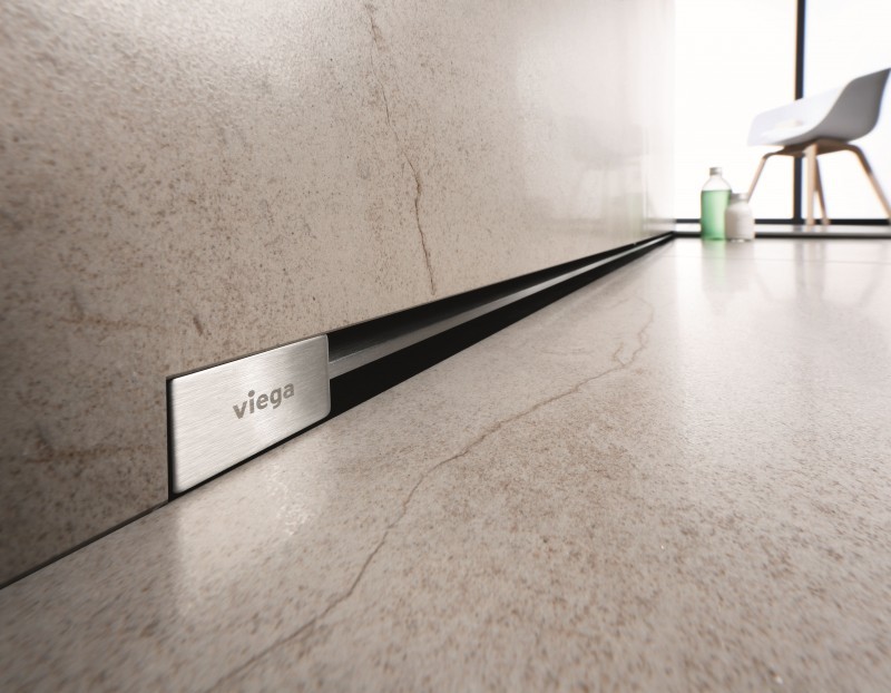 Viega Advantix Vario odpływ liniowy ścienny niski 7cm na wymiar 4968.10 od 30 do 120 cm 736736