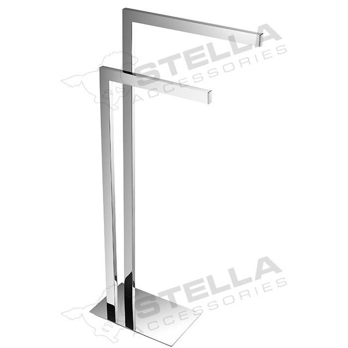 Stella stojak wieszak wolnostojący na ręczniki kwadratowy chrom połysk 19206
