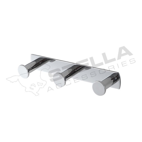 Stella Akcesoria listwa szeroka 3 haczyki chrom połysk 18.043