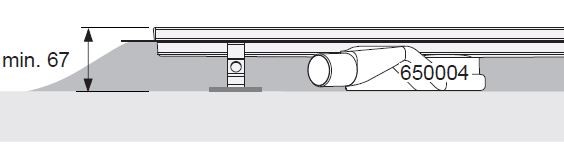 Tece Drainline kolano odpływowe z syfonem 67mm 6 500 04