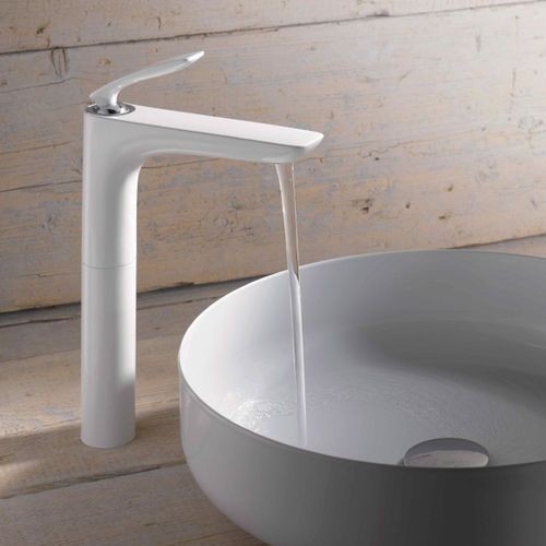 Kludi Balance jednouchwytowa bateria umywalkowa wysoka biały/chrom 522969175