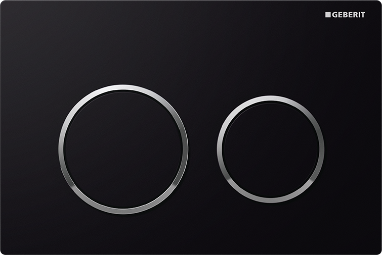 Geberit Omega 20 przycisk do stelaża czarny/ chrom błyszczący / czarny 115.085.KM.1