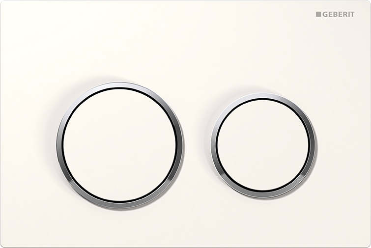 Geberit Omega 20 przycisk do stelaża biały / chrom błyszczący / biały 115.085.KJ.1