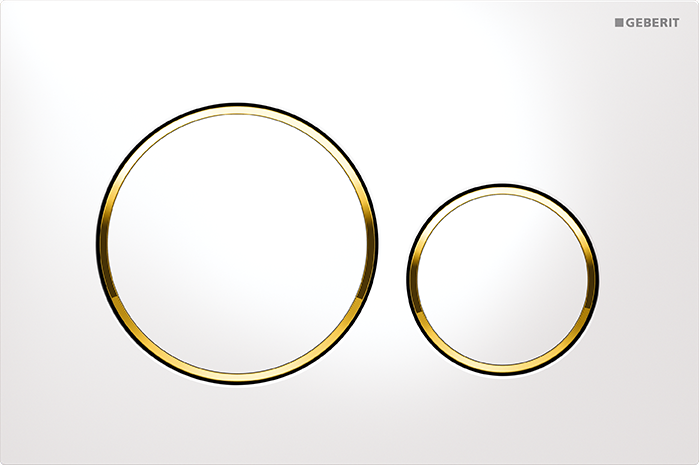 Geberit Sigma 20 przycisk do stelaża biały/złoty/biały 115.882.KK.1