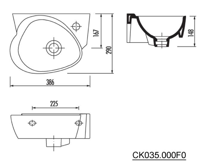 KID wesoła umywalka z nadrukiem dla dzieci 39x29 cm CK035.000F0