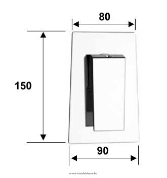 Sapho Morada bateria prysznicowa podtynkowa 1-drożna chrom MR41