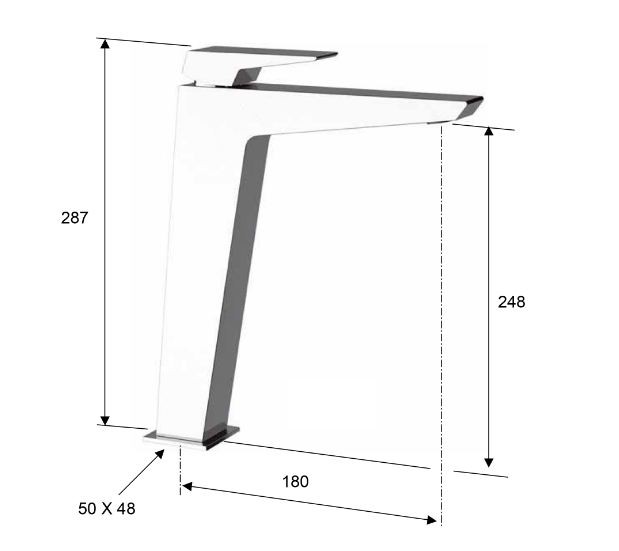 Sapho Morada bateria umywalkowa wysoka chrom MR06