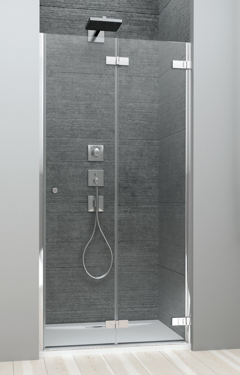 Radaway Arta DWB drzwi wnękowe składane prawe 100 chrom przeźroczyste easy clean 386152-03-01R
